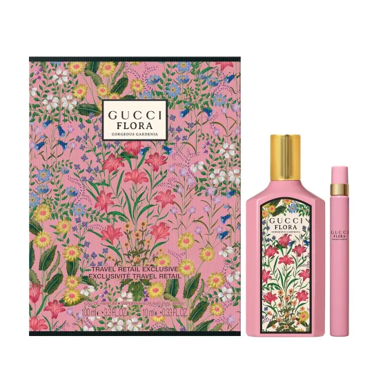 Gucci Women's Flora Gorgeous Gardenia Festive Gift Set 100ml + 10ml Eau de Parfum Spray